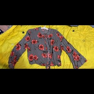 Button Down Flower Shirt